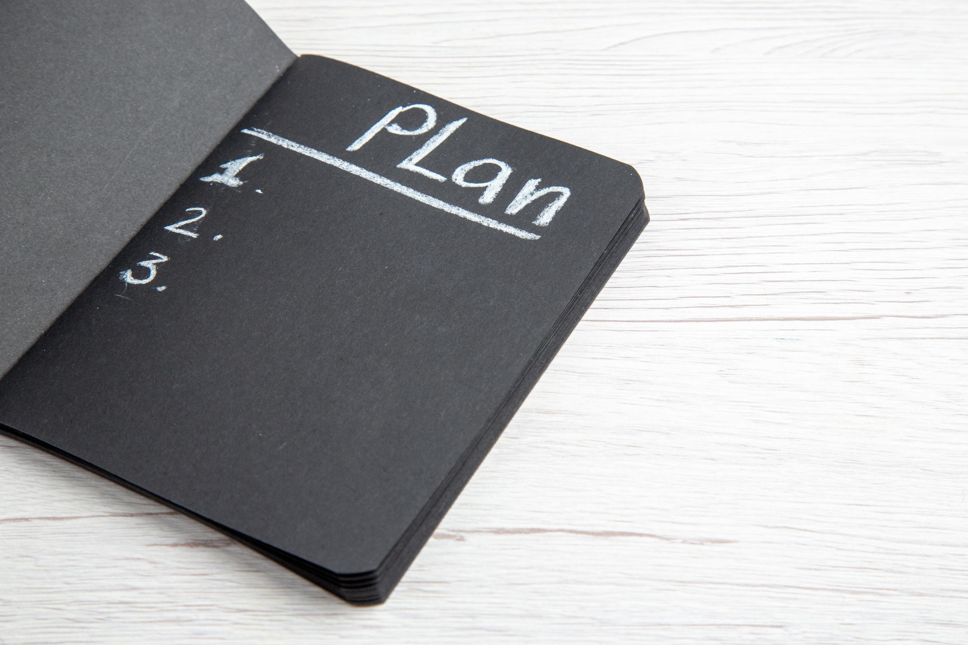 Notebook with savings plan
