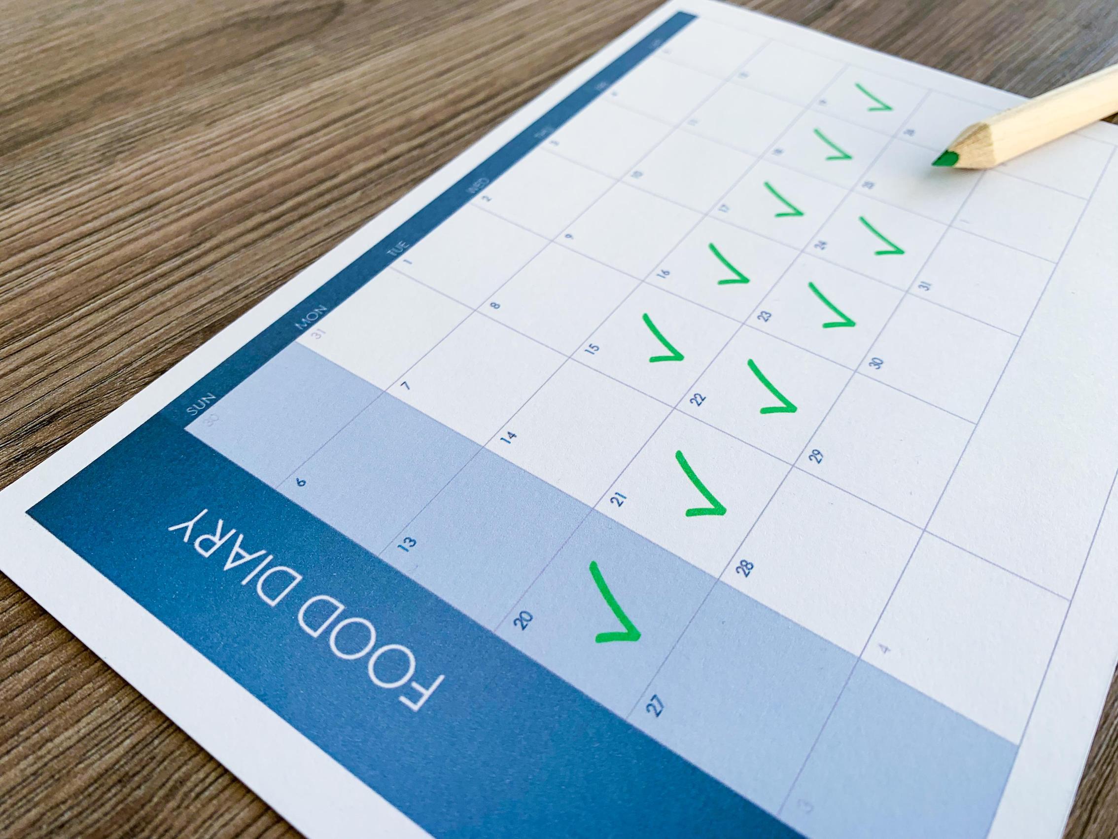 Calendar and checklist